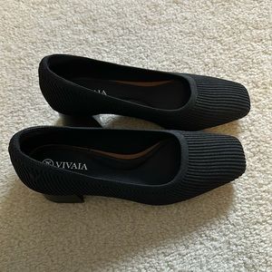 Black Vivaia Square-Toe Chunky Heels (Melody 2.0)